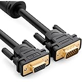 Ugreen VGA/SVGA HD15 Male to Female Video Coaxial Monitor Extension Cable with Ferrite Cores Gold Plated Compatible for Projectors, HDTVs, Displays,10ft/3m