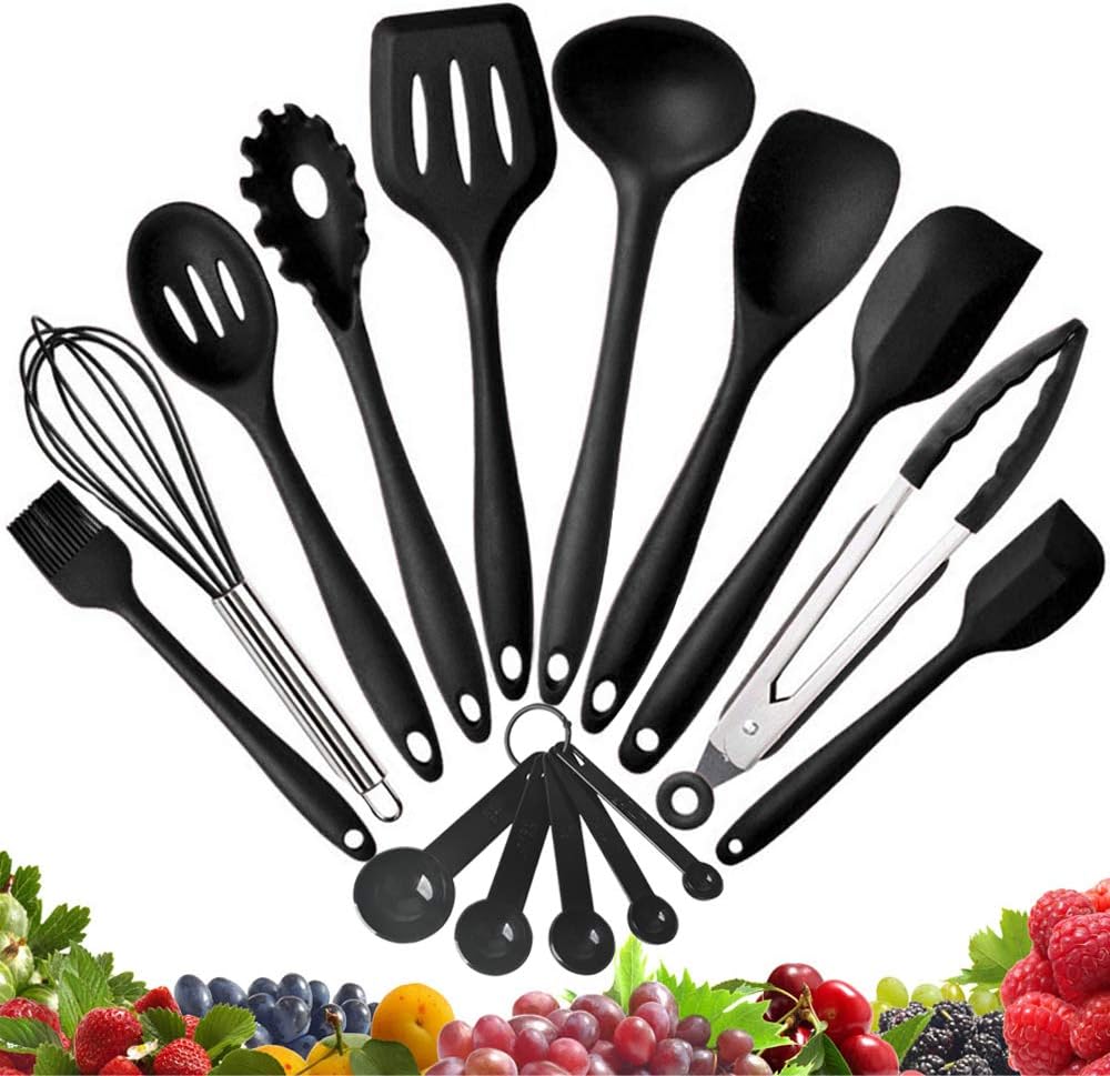 Best Kitchen Utensils Silicone Set Black