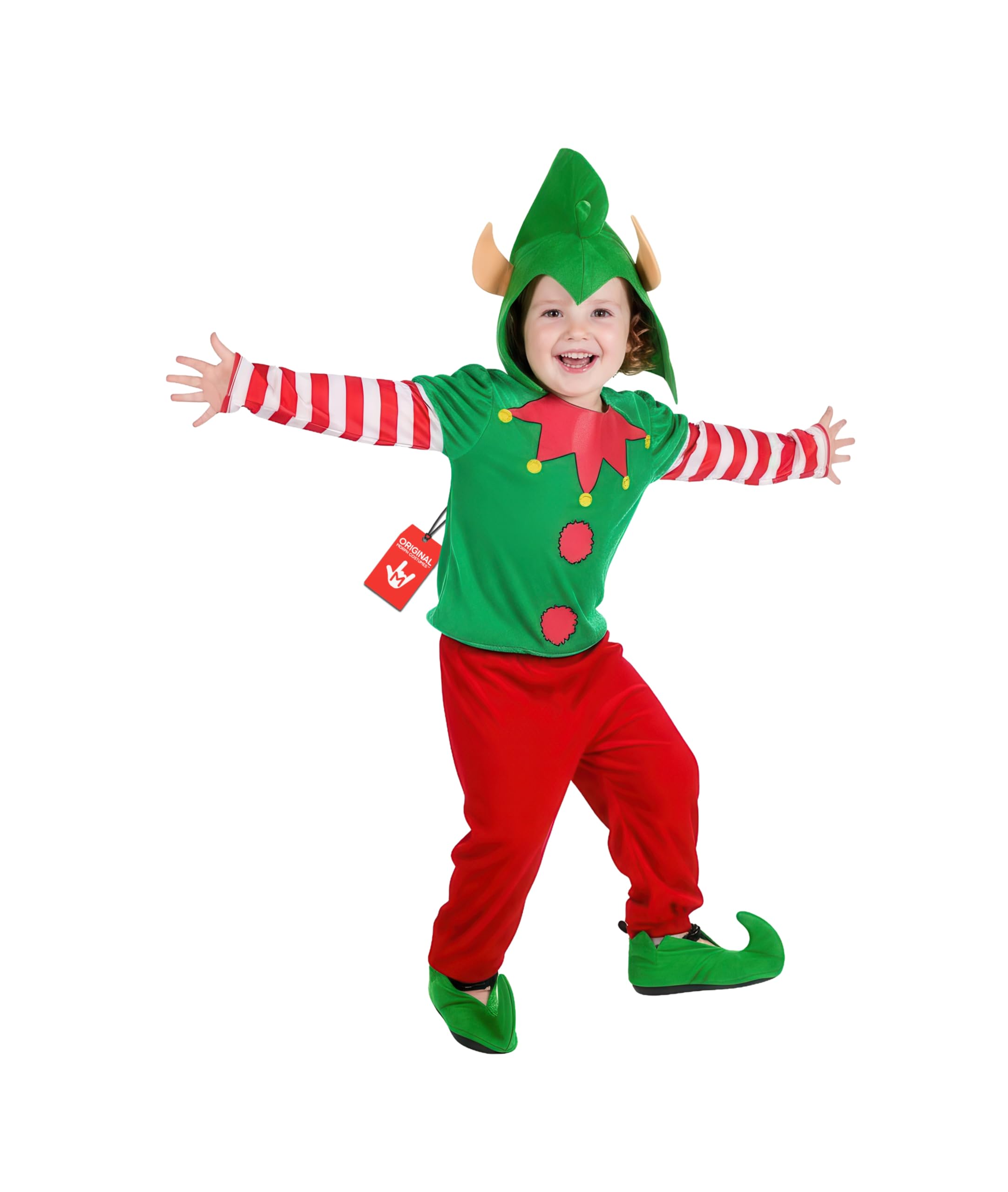 Fun Shack Toddler Elf Costume, Elf Costume Kids, Christmas Costumes for Kids, Christmas Costumes for Toddlers, 3-4 Years