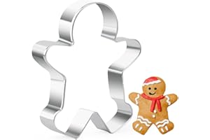 Large 5'' Gingerbread Man Cookie Cutter,Stainless Steel Biscuit Cutters for Baking