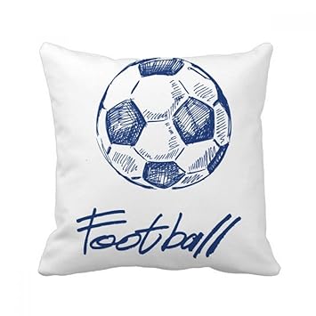 Amazon Com Diythinker Simple Cartoon Football Blue Pattern Throw