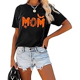 Womens Madre Leopard Print T-Shirts Short Sleeve Mama Shirts Cheetah Mom Graphic Tees Tops