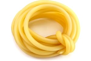 QWORK 10FT 1/4" OD 3/16" ID Natural Latex Rubber Tubing Surgical Tube for Home, Hospital, Laboratory