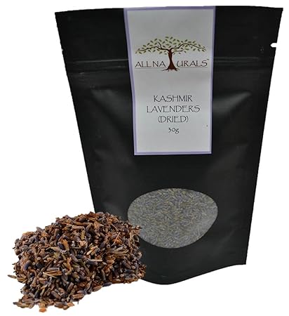 All Naturals Lavender Flowers Shade Dried 30g Intensely Fragrant 100% Pure & Natural Product of Kashmir, for Potpourri, Pillows, Bath and Cosmetics