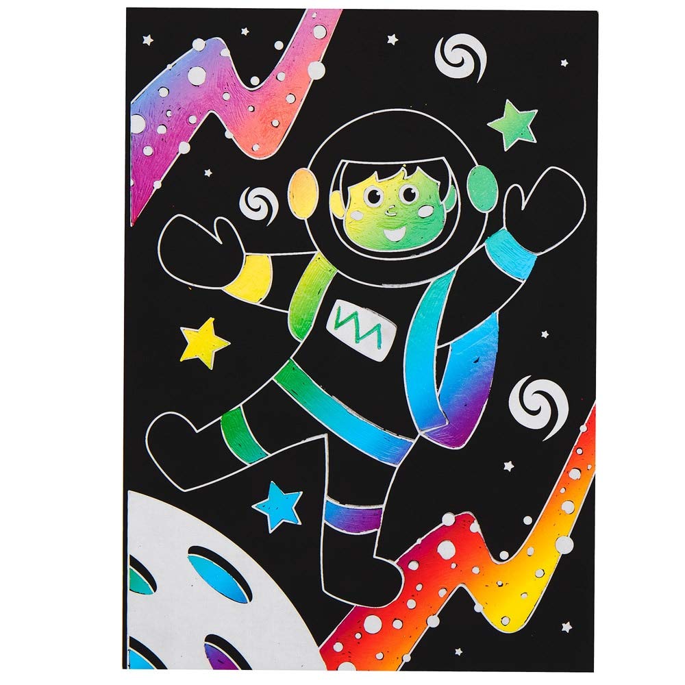 Baker Ross AX104 Scratch Art Pictures Assortment, for Kids Arts and Crafts Projects (Pack of 10), Assorted - Image 5