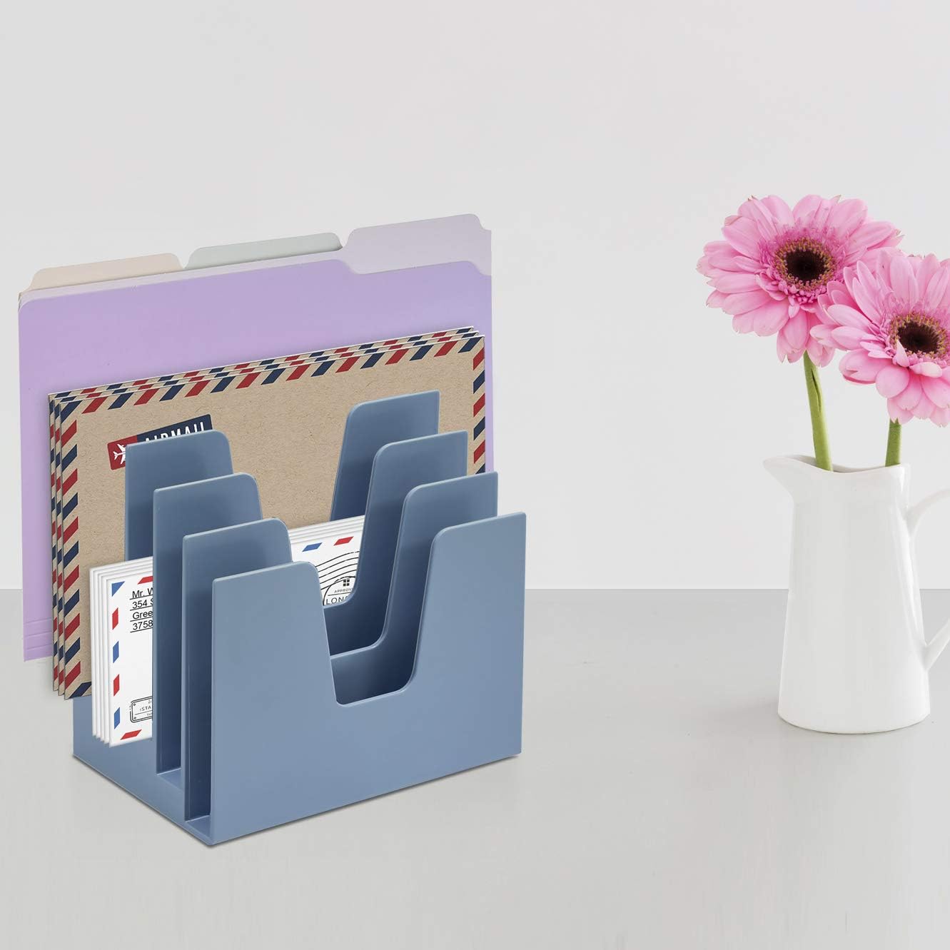 Acrimet 5 Section Incline File Sorter Organizer, Mail, Folder, Letter Desk Organizer - Image 4