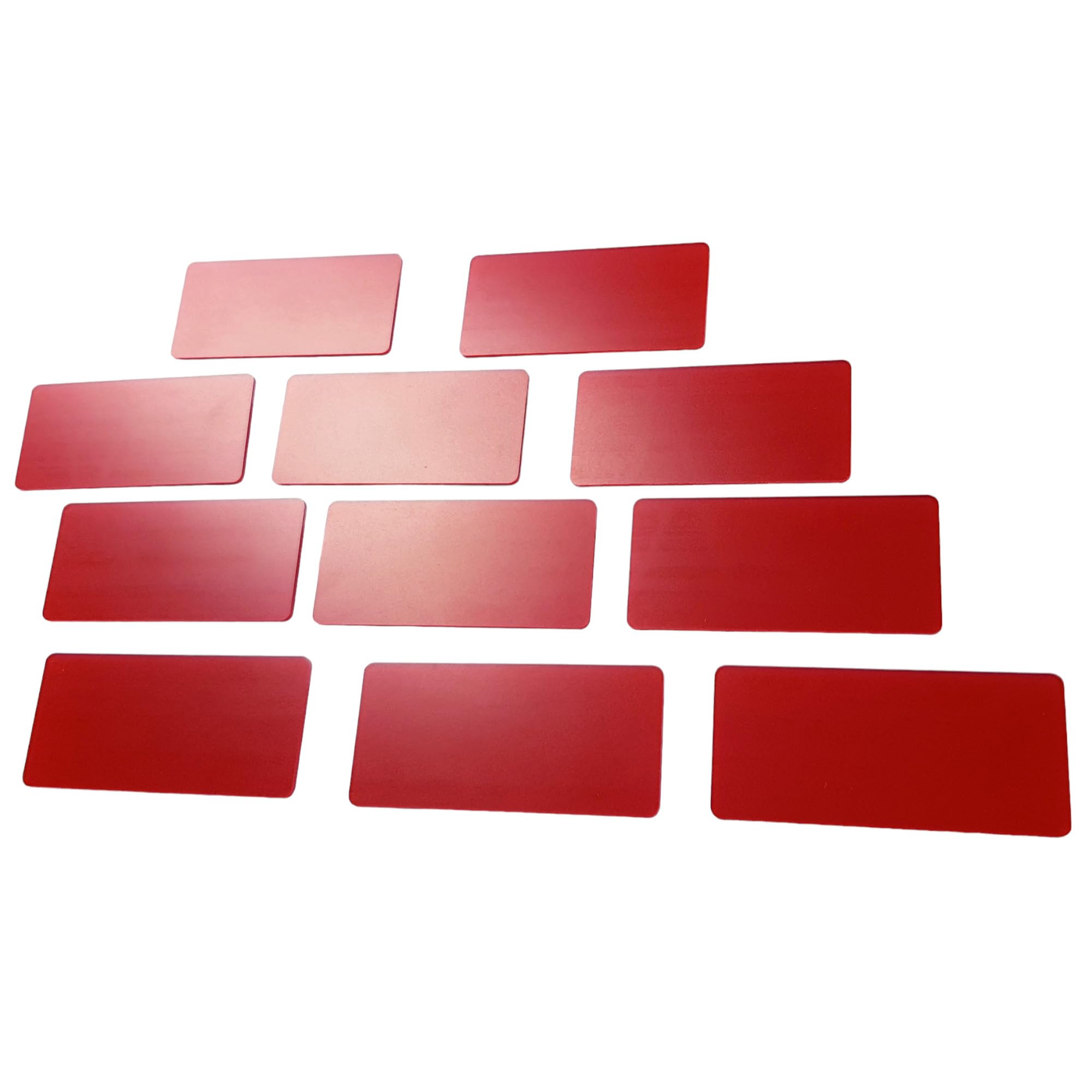 Customcard Ltd Chalkboard Write on Reusable Name Badges RED (Pack of 10) with pin (badgepinonly)