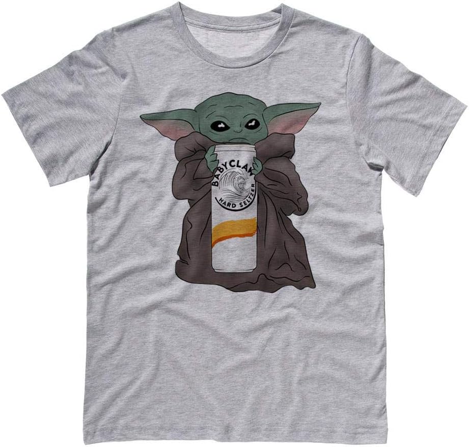 TeesAndTankYou Baby Yoda Playera Unisex para bebé, Gris, Small