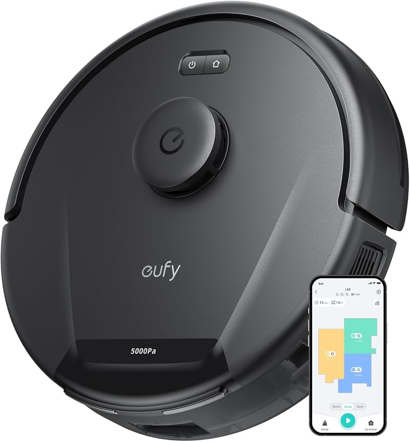 eufy L60 Robot Vacuum Cleaner 5000 Pa Suction iPath Laser Navigation