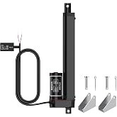 Justech 330LBS/1500N-8inch/200mm 12V Linear Actuator with Bracket, Black | Heavy Duty Electric Actuator, Silent IP65 Waterproof, Built-in Limit Switch, Self-Locking for RV, Furniture, Solar Tracker