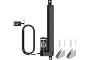 Justech 12V Heavy-Duty Linear Actuator 330lbs/1500N-8inch/200mm Silent IP65 Electric Actuator with Brackets for Electric Windows, RV Adjustment (1500N 200mm)