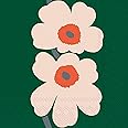 IHR Ideal Home Range Party Napkins Marimekko Disposable 3-Ply Paper Lunch Napkin Pack, 6.5" x 6.5", Unikko (60th Anniversary Green), 20-Count