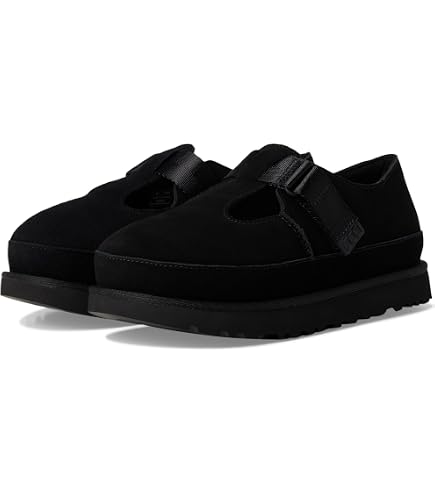 Amazon.com | UGG Women's Zora Leather Ballet Flat Shoe, Black, 5