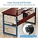 Tribesigns 55 Inches Computer Desk with Bookshelf Works as Office Desk Study Table Workstation for Home Office (55‘’, Cherry)