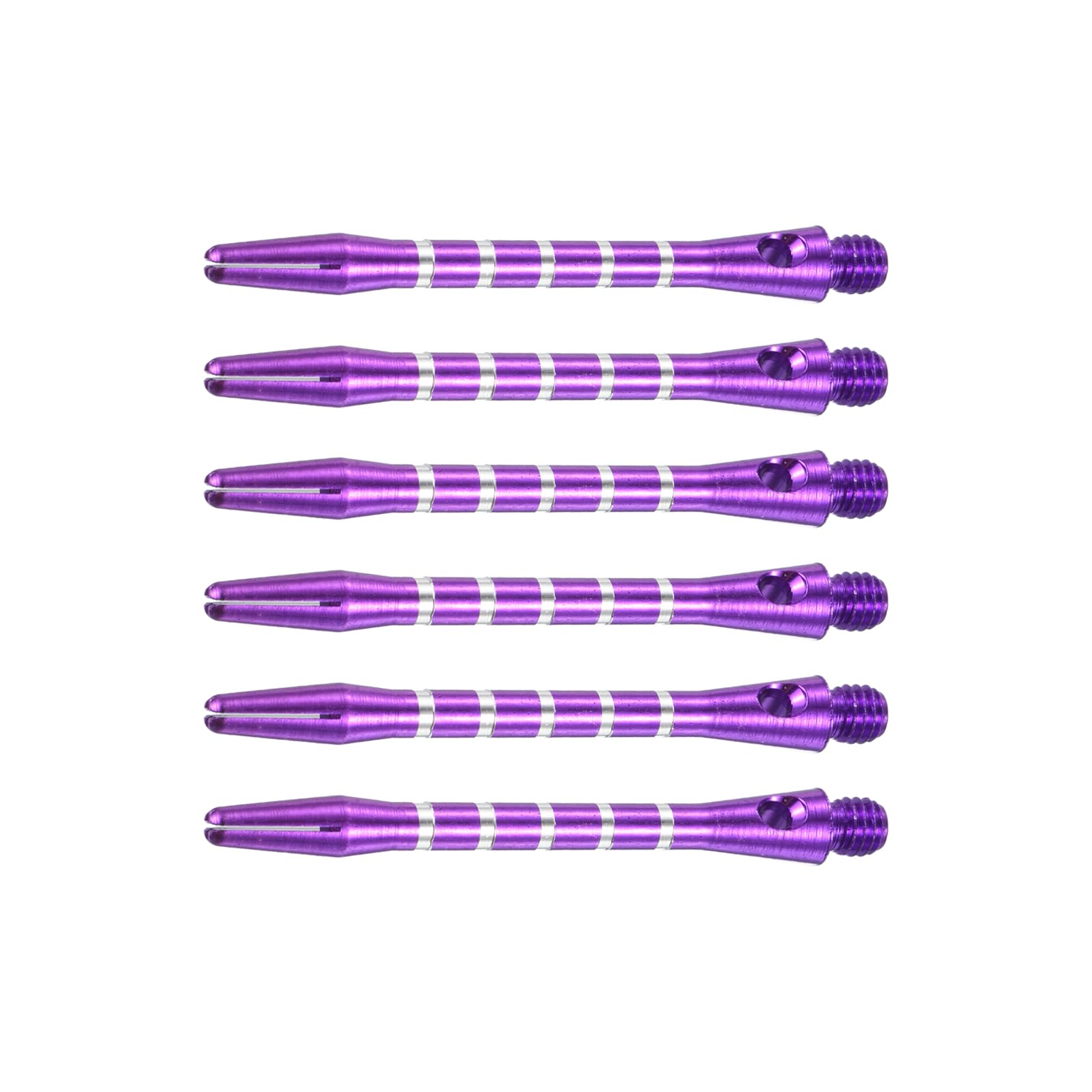 M METERXITY 6 Pack Darts Shafts - Aluminum Darts Stems Medium 2BA Thread, Apply to Darts Games/Darts Sports/Entertainmence/Party (Purple)