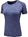 Neleus Women's 3 Pack Activewear Compression Workout Shirt,8015,Blue,Green,Purple,US XL,EU 2XL