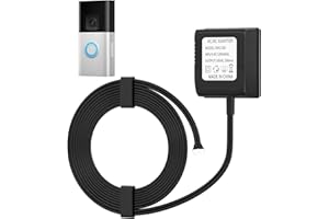 WSVOLLIS 18V 500mA Video Doorbell Transformer with 16.4ft Cord Compatible with Eufy,Wyze, Ring, Nest, Arlo Wireless Video Doorbells (Black)