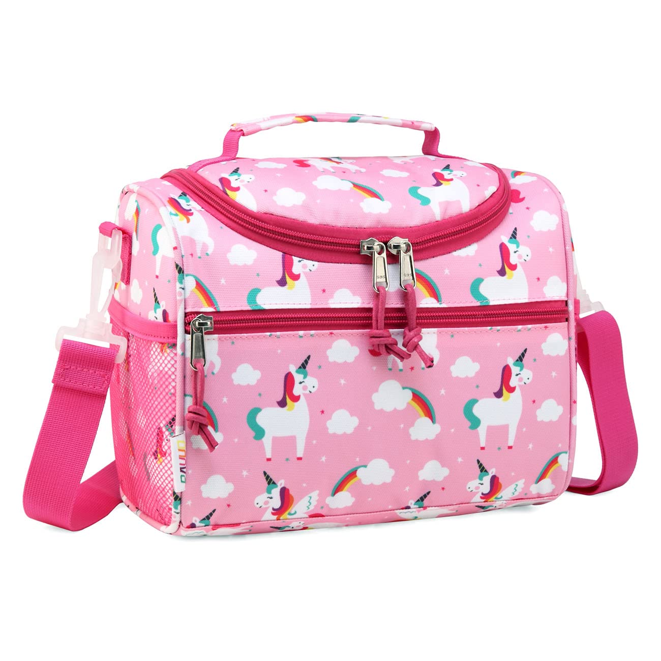 RAVUO Lunch Box for Girls, Water Resistant Insulated Cute Kids Lunch Tote Bag with Detachable Shoulder Strap 6.5L
