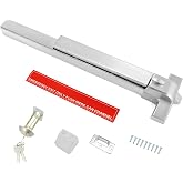 QWORK Door Security Bar, Heavy-Duty Steel Push Bar Emergency Exit Door Device with Fire-Proof Lock and Lever, Push Up Bar, Door Security Devices