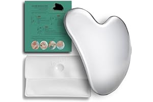 BYYDDIY Spherical Surface Stainless Steel Gua Sha Facial Tools, Metal Gua Sha for Face,Tighten Skin Massage, Guasha Beauty Tool for Body Eyes (W-s)