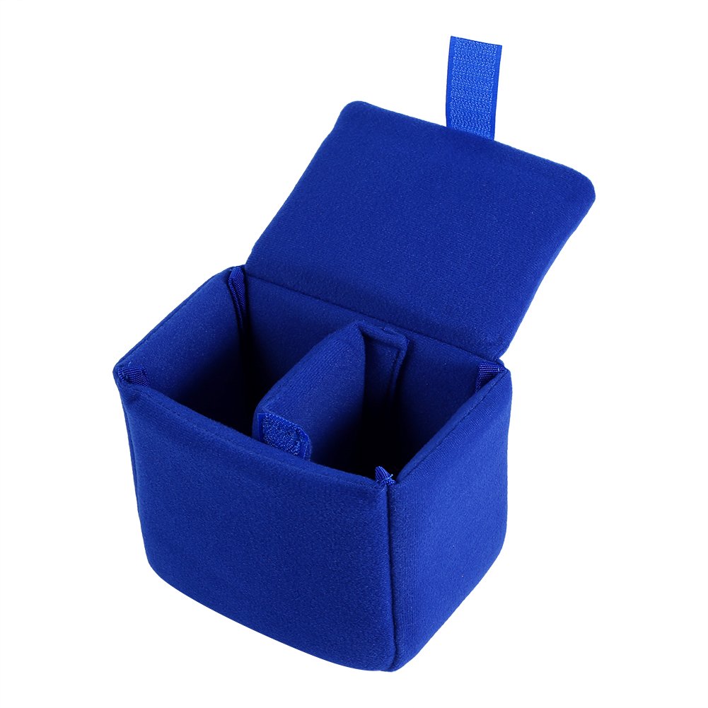 Tbest Camera Bag Dividers,DLSR Camera Bag Insert Padded Shockproof Foldable Camera Insert Protective Bag Camera Case Bag Accessory Replacement for Photographing Black, Red, Orange, Blue (Blue)