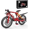 BYWBRICKIFY Technic Bicycle Building Blocks (212pcs) Kit Set STEM Display Model Bike Gift Toy for Boys and Girls Kids Adults Christmas Birthday Halloween New Year Age for 8 9 10 11 12 13 14 (Red)