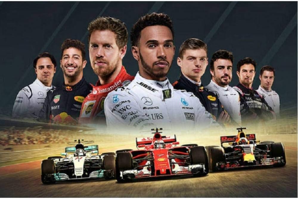 JXSM Full Round Diamond Painting Red Racing Car Picture Needlework Kit 3D Pattern Embroidery Cross Stitch Diy Gift Home Decoration(19.7x27.6inch)