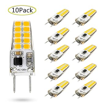 G8 Bombilla LED Mini 3W equivalente a G8 bombilla halógena 20W-25W ...