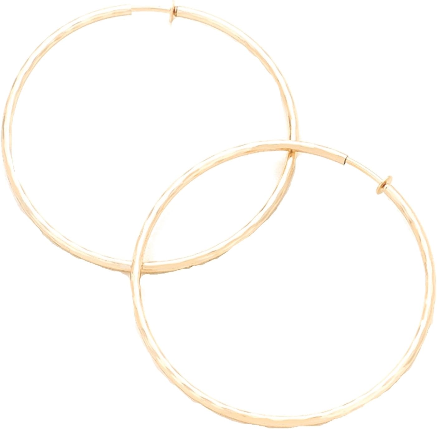 Schmuckanthony urban boho ChicClip clips, creoles, créoles, hoop ear clips, earrings, gold plated, with motif, anti-allergic, 8 cm
