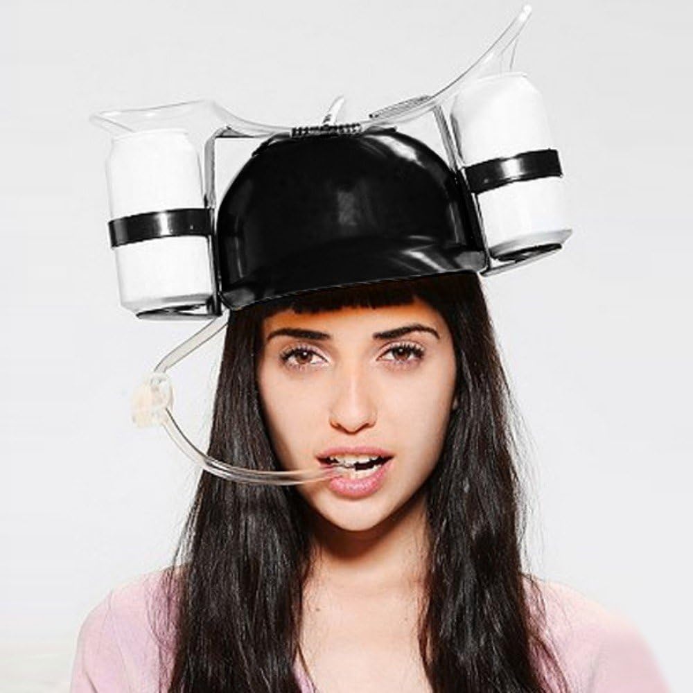 Party-Helm, Schutzhelm mit Dosenhalter und Trinkschlauch von +ing