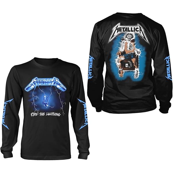 T-shirt Metallica Ride The Lightning – Originale Nera Ufficiale, Nuova Con Etichette