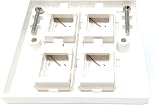 DRUT 4-Port Modular Keystone Faceplate for Cat5e Cat6 Cat7 Cat8 Cat9 view 4