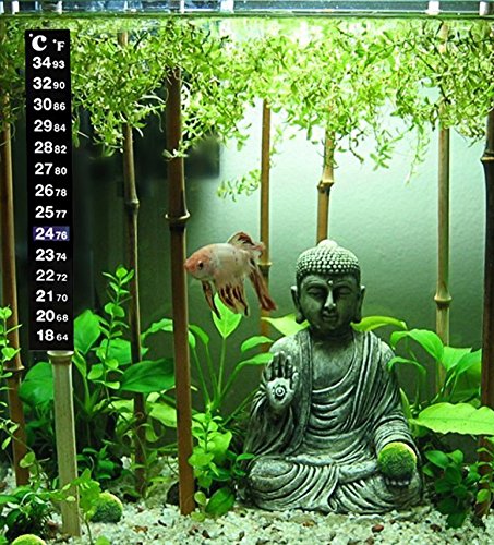 Fashionclubs Easy Read Aquarium Fish Tank Temperature Thermometer Sticker Pack of 10,Just Peel And Stick