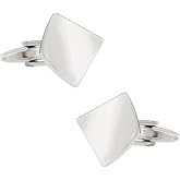 Cuff-Daddy Artistic Design Silver Tone Curled Cufflinks with Presentation Box