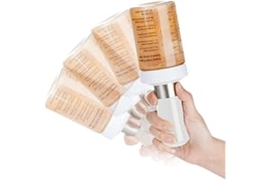 Les Savoureux Glass Salad Dressing Mixer – BPA-Free Lid and Sleeve – Recipes Designed for Les Savoureux Seasonings – Innovati