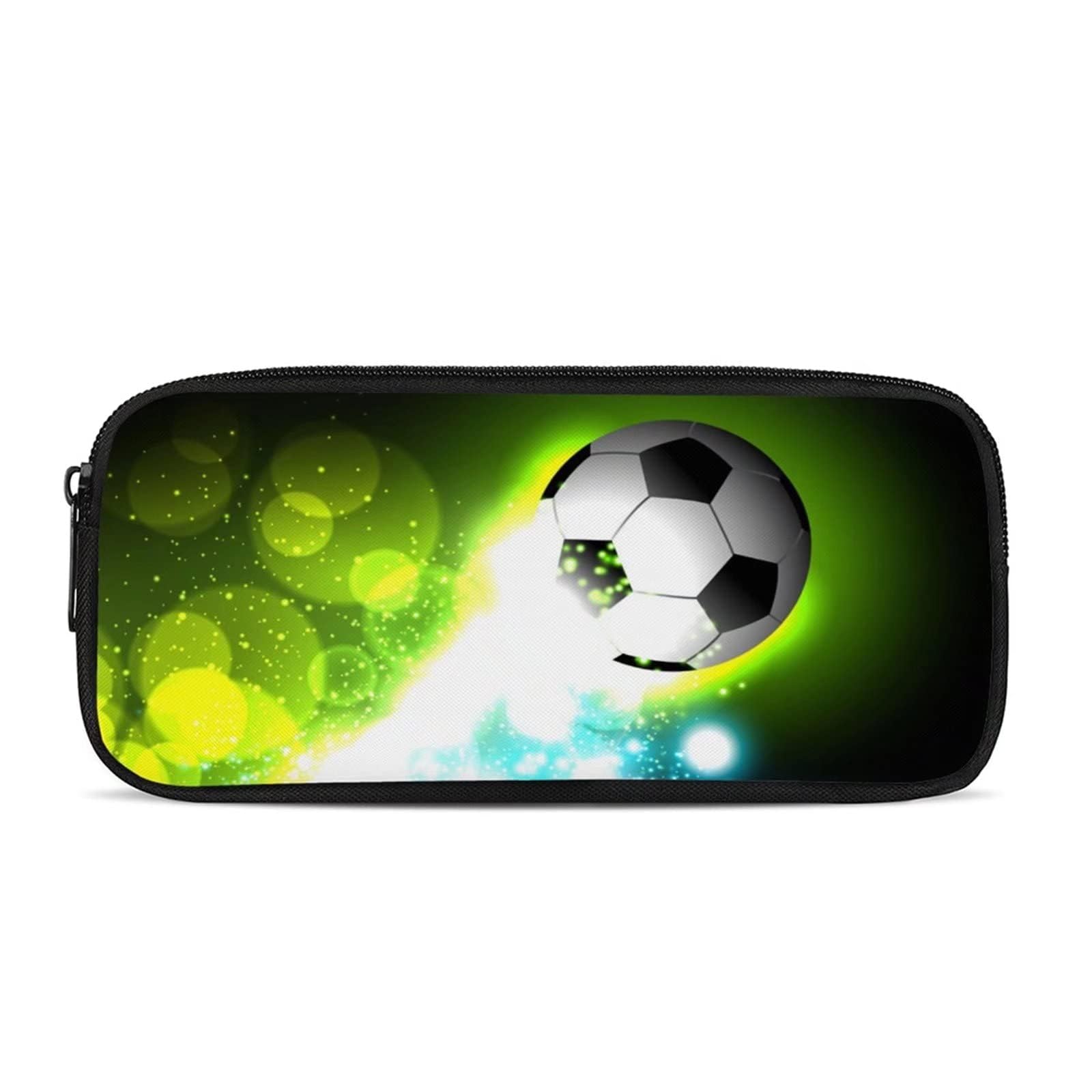Jndtueit Kids Pencil Case Galaxy Soccer Football Ball Pattern Boy's School Pen Holder Caddy Stationery Pouch