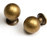 BEILEIOU Antique Brass Cabinet Knobs Classic Vintage Retro Drawer Knobs Kitchen Cupboard Bathroom Dresser Cabinet Hardware Handles Zinc Alloy (2, Antique Brass, Knob)