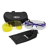 GRITR Safety Shooting Glasses - ANSI Z87.1 Protective Eyewear with Interchangeable Lenses, Cloth Pouch & EVA Carrying Case