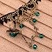 YAZILIND Jewelry Noble Lolita Green Rose Branch Shape Metal Black Lace Slave Bracelets with Ring Wedding Party for Women