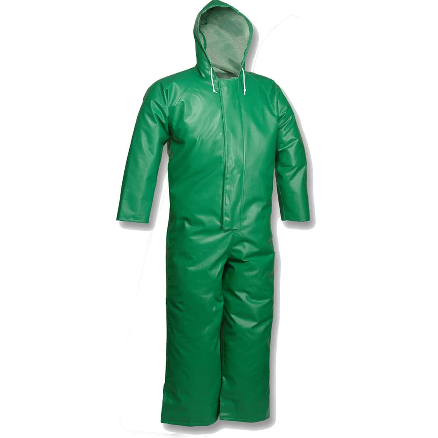 FR Rainsuit with Hood, Green, L: Industrial & Scientific