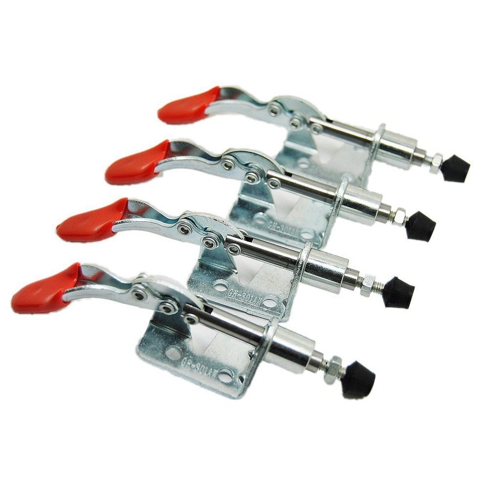 E-TING 4Pcs Toggle Clamps 301AM 99lbs Holding Capacity Stroke Push Pull Action Hand Tool Light Duty Toggle Clamp Tool