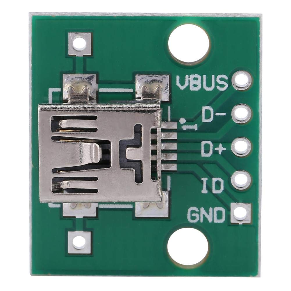Keenso Mini USB Adapter, DIP PCB Board, 5P Interface, 2.54mm, DIY Projects, 10Pcs Set