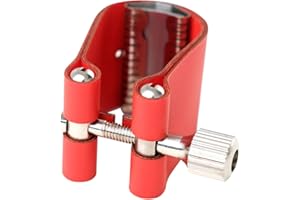 FAVOMOTO Sachs Soft Pickup Saxophone Clips Cross Body Bag Alto Saxophone Sax Clamp Alto Sax Ligature Clarinet Ligature Alter Red Simple Securing Clip Stainless Steel