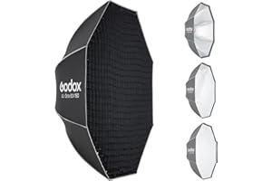Godox Octa-150 59" Octagonal Softbox with Bowens Mount, 150cm Octa Portable Quick Release Foldable Soft Box with Grid, Diffuser for Godox/SMALLRIG/Neewer/Aputure
