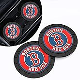 Red Sox Car Cup Holder Coasters for Baseball Fans,Boston Red Sox Car Coasters for Vehicle Drink Holder,Baseball Stuffs Cup Holder Insert,Souvenir/Gifts for Fans,2.75''