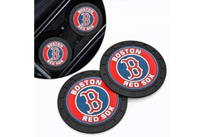 DNGNKNG Red Sox Car Cup Holder Coasters for Boston Red Sox Fans,Red Sox Baseball Fans Car Coasters for Car Cup Holder,Car Cup Holder Insert,Silicone Non-Slip Car Cup Mat,2.75''