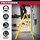 Excel Fibreglass Step Ladder 8 Treads 1.91m EN131 Non-Conductive Heavy Duty view 2