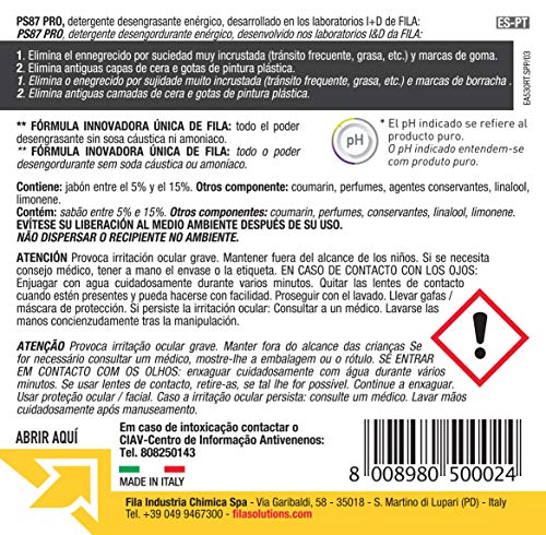 FILA Surface Care Solutions Wasmiddel, ontvettingsmiddel en verwijderaar, niet van toepassing, 1 liter, 1000 - Afbeelding 5