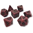 Ancient Worlds 7 Piece Polyhedral DND Dice Set by D20 Collective Dice for Table Top Dungeons and Dragons RPGs and Gaming