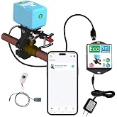 EcoNet Controls EVC400-MW-WLS1M Bulldog Matter WiFi Valve Robot with Wired Leak Sensor, Smart Water Shutoff Valve, No Hub Required, Easy DIY Install, Fits up to 1.5" Valves